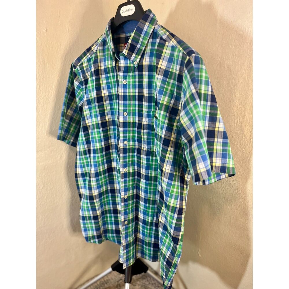 Chap's collard XL plaid button down